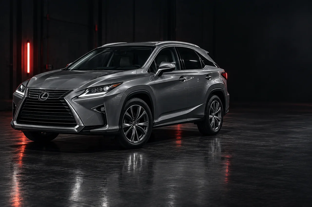 Lexus RX в тёмной студии — ИИ-иллюстрация